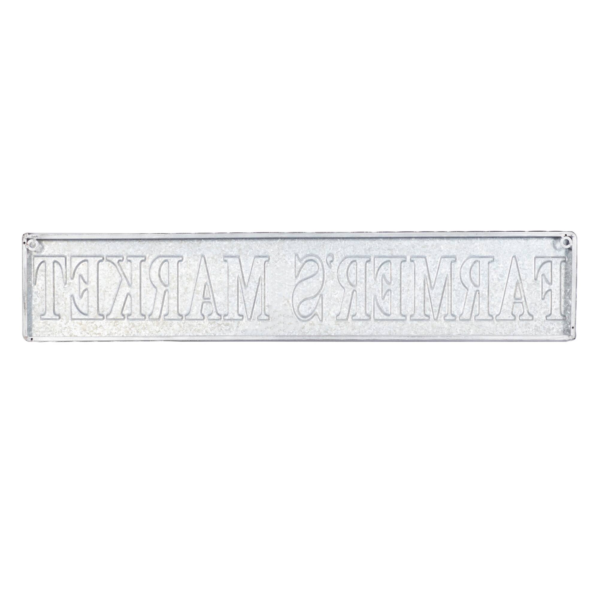 36" Gray Metal Farmhouse Sign Wall Décor